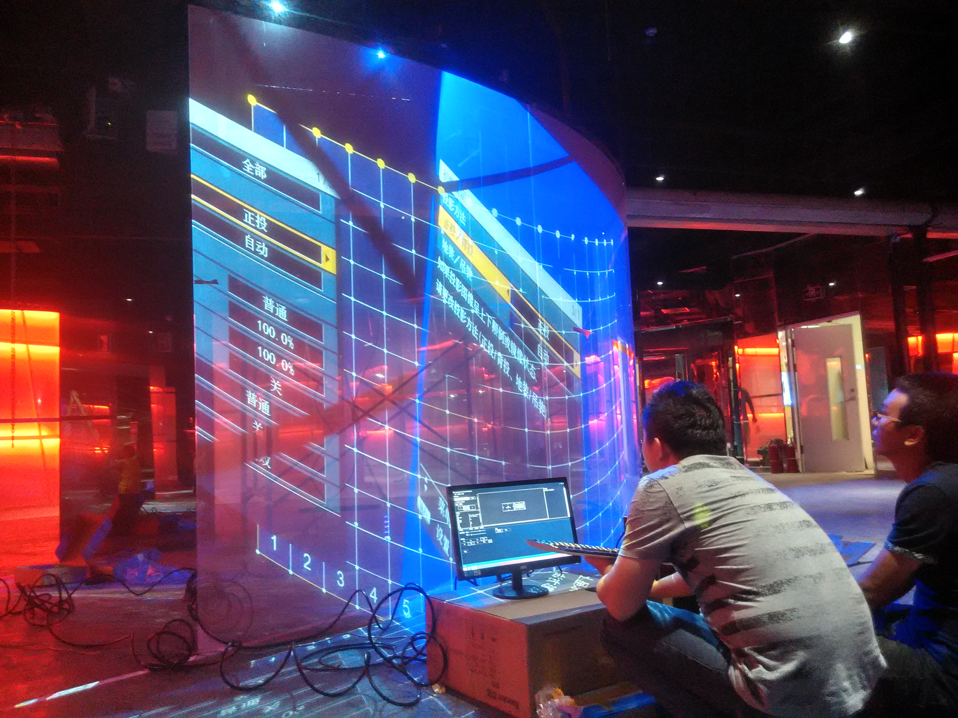 Pantalla de proyecci&oacute;n trasera de tiro ultra corto