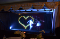Pepper Ghost 3D Proyección de proyección holograma Holograma en vivo para gran escenario